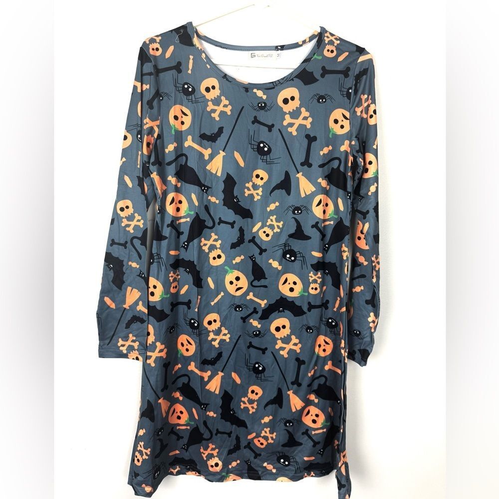 NWOT Women's Halloween Costume Funny Long Sleeve  Dresses M